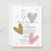 Het is een roze MEIST-hartaandrijving door Baby sh Kaart (Voorkant)