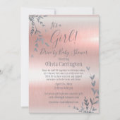 Het is een roze MEIST-station per Baby shower Kaart (Voorkant)