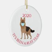 Het is een Ruff-jaar 2020-herder Keramisch Ornament (Rechts)