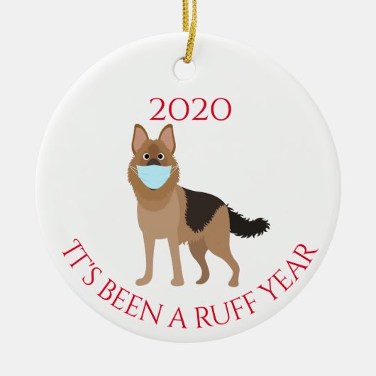 Het is een Ruff-jaar 2020-herder Keramisch Ornament (Voorkant)