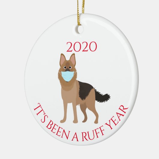 Het is een Ruff-jaar 2020-herder Keramisch Ornament (Links)