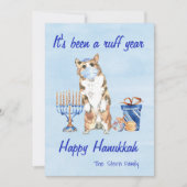 Het is een Ruff Year Hanukkah Quarantine 2020. Feestdagenkaart (Voorkant)