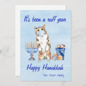 Het is een Ruff Year Hanukkah Quarantine 2020. Feestdagenkaart (Voorkant / Achterkant)