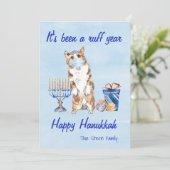 Het is een Ruff Year Hanukkah Quarantine 2020. Feestdagenkaart (Staand voorkant)