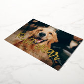 Het is een ruig jaar geweest Hond foto Folie Feestdagenkaart (Gedraaid)