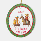 Het is een ruig jaar geweest Honden 2020 Keramisch Ornament (Links)