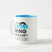 Het is een rustelend ding dat je niet zou begrijpe tweekleurige koffiemok (Voorkant links)