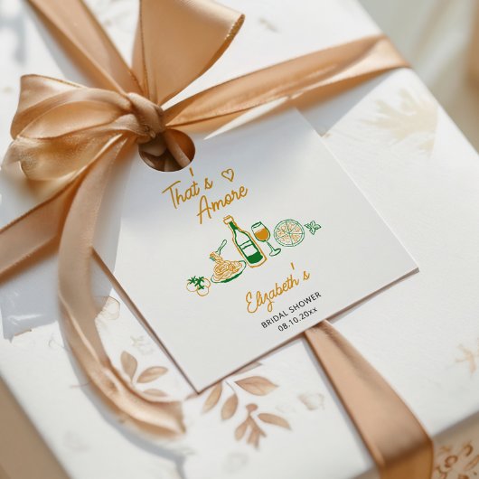 Het is een rustiek Italiaans Vrijgezellenfeest Bedankjes Labels