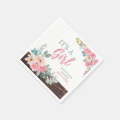 Het is een rustiek meisje Baby shower servet (Hoek)