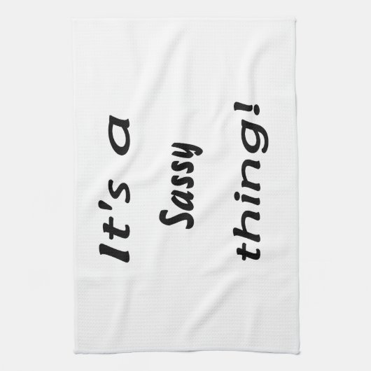Het is een sassy ding! theedoek (Verticaal)