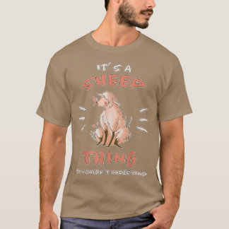 Het is een schaap die boeren schapenlamshuis schaa t-shirt