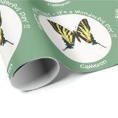 Het is een schaars Swallowtail Vlinder Verjaardags Cadeaupapier (Rol Hoek)