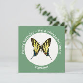 Het is een schaars Swallowtail Vlinder Verjaardags Kaart (Staand voorkant)