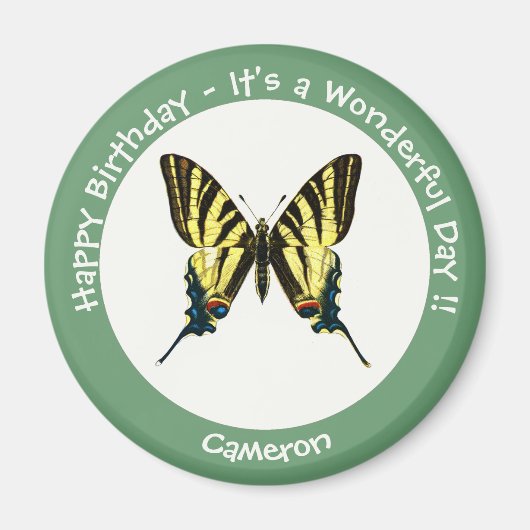 Het is een schaars Swallowtail Vlinder Verjaardags Magneet (Voorkant)