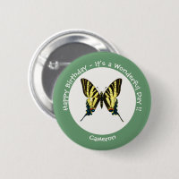 Het is een schaars Swallowtail Vlinder Verjaardags