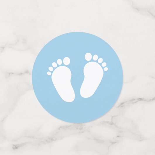 Het is een schattig blauw baby feet baby shower fe confetti (Kleine voorkant)