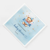 Het is een schattig teddybeer baby shower servet (Hoek)