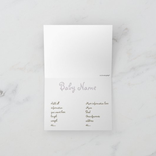 Het is een schattige jongen geboorte kaart aankond (Binnen)