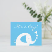 Het is een schattige olifantenkoningskaart. aankondigingskaart (Staand voorkant)