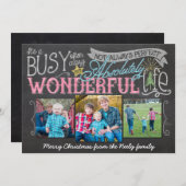 Het is een schitterende Life Chalkboard Holiday Ca Feestdagenkaart (Voorkant / Achterkant)