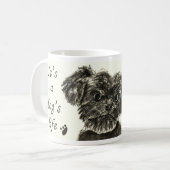 Het is een Schnauzer-puppy Art Slogan van een Dog' Koffiemok (Voorkant links)