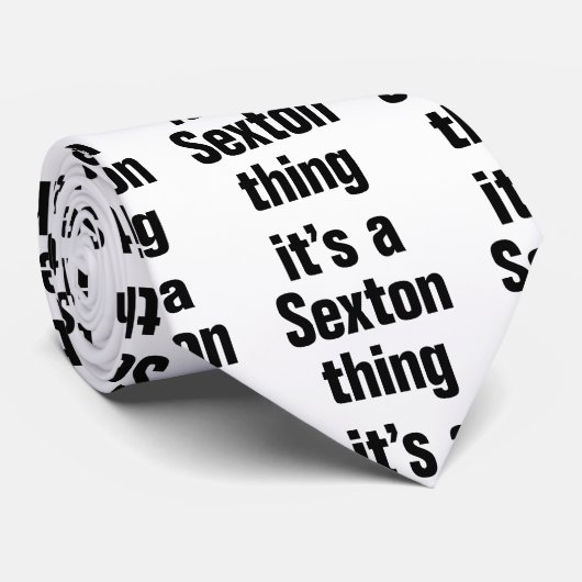 het is een sexton ding stropdas (Opgerold)