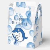 Het is een Shark Birthday Party Favor Box Bedankdoosjes (Geopend)