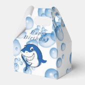 Het is een Shark Birthday Party Favor Box Bedankdoosjes (Voorkant Zijde)