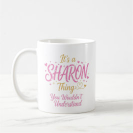 Het is een Sharon-ding Roze Goud Vrouwen Cadeau Koffiemok