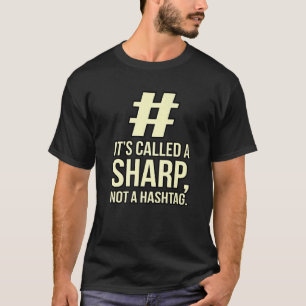 Het is een Sharp Piano Music Player Teacher Musici T-shirt