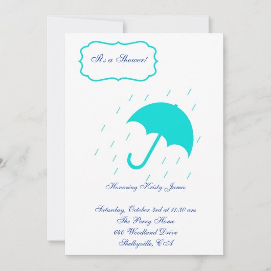 Het is een Shower. Kaart (Voorkant)