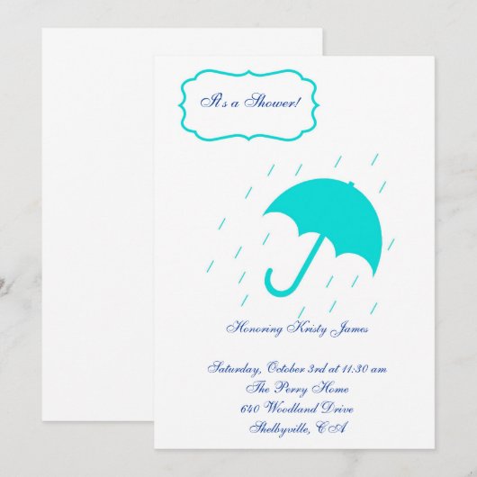 Het is een Shower. Kaart (Voorkant / Achterkant)