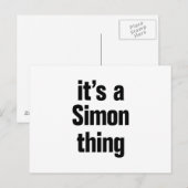 Het is een Simon ding Briefkaart (Voorkant / Achterkant)