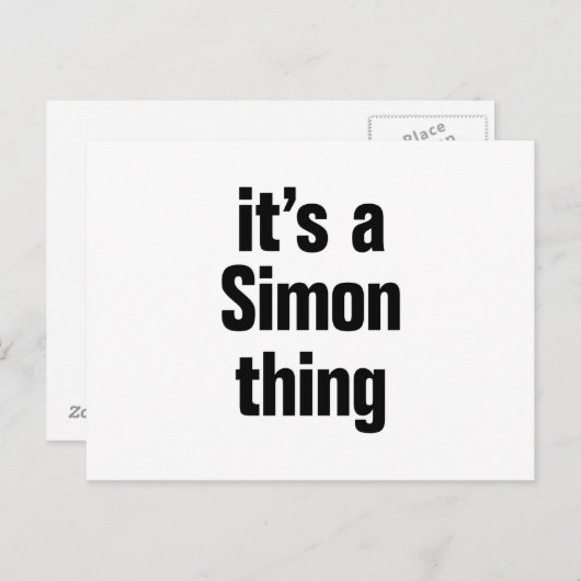 Het is een Simon ding Briefkaart (Voorkant / Achterkant)