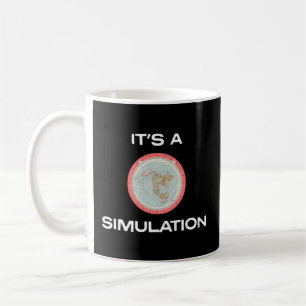 Het is een simulatie - Gleason Flat Earth Map Koffiemok