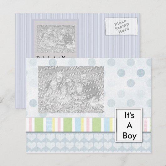 Het is een Sjabloon van de Aankondiging van de Fot (Voorkant / Achterkant)