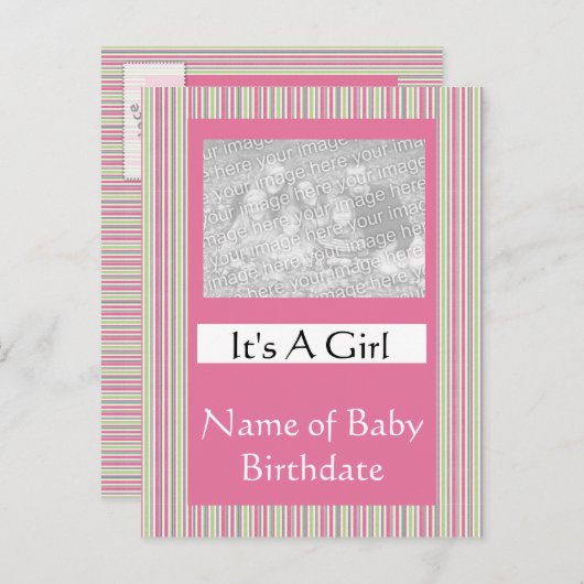 Het is een Sjabloon van de Kaart van de Aankondigi (Voorkant / Achterkant)