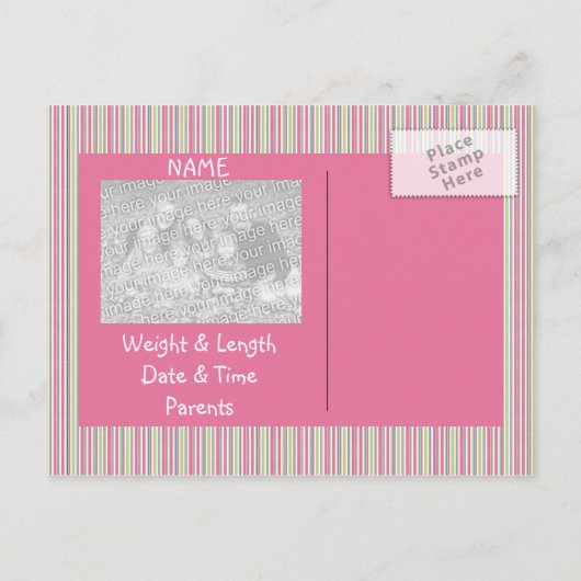 Het is een Sjabloon van de Kaart van de Aankondigi (Achterkant)