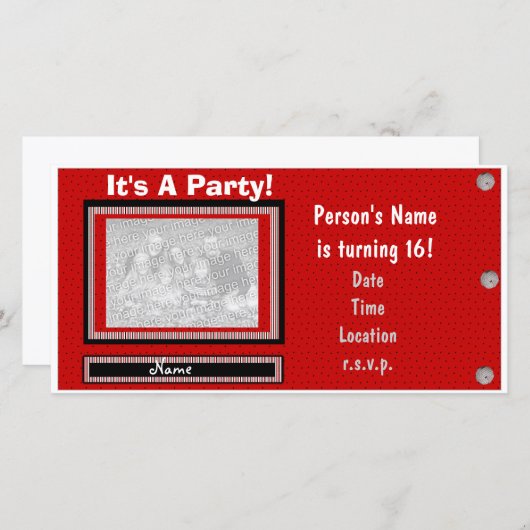 Het is een Sjabloon van de Uitnodiging van de Foto (Voorkant / Achterkant)