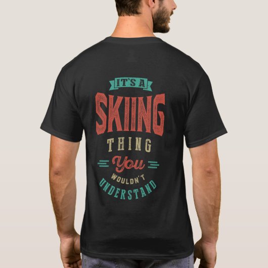 Het is een Skiing Ding | T-shirt (Achterkant)