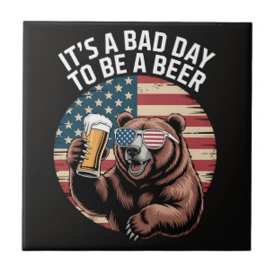 Het is een slechte dag om een beer te zijn tegeltje