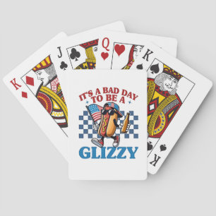 Het is een slechte dag om een Glizzy 4 juli T-shir Pokerkaarten