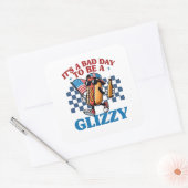 Het is een slechte dag om een Glizzy 4 juli T-shir Vierkante Sticker (Envelop)