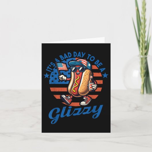 Het is een slechte dag om een glizzy grappige hotd kaart (Voorkant)