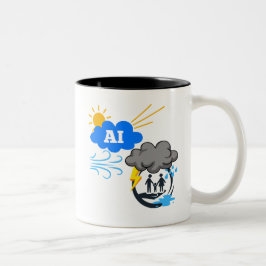 Het is een slechte wind die het AI Cloud Platform  Tweekleurige Koffiemok