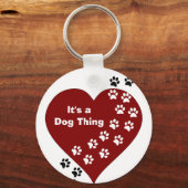 Het is een Sleutelhanger met een hond-dingetje en (Voorkant)