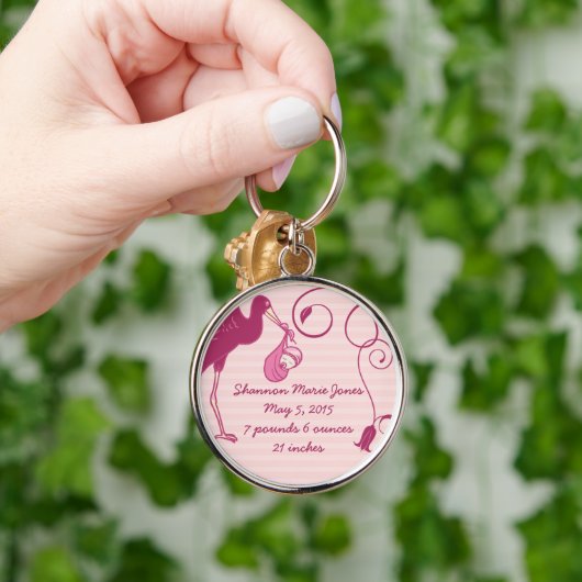 Het is een Sleutelhanger voor meisjes aankondiging (Hand)