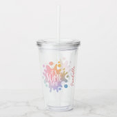 Het is een slijm-tijd-regenboogspleet-feest acryl drinkbeker (Voorkant)