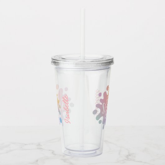 Het is een slijm-tijd-regenboogspleet-feest acryl drinkbeker (Rechts)