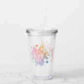 Het is een slijm-tijd-regenboogspleet-feest acryl drinkbeker (Achterkant)